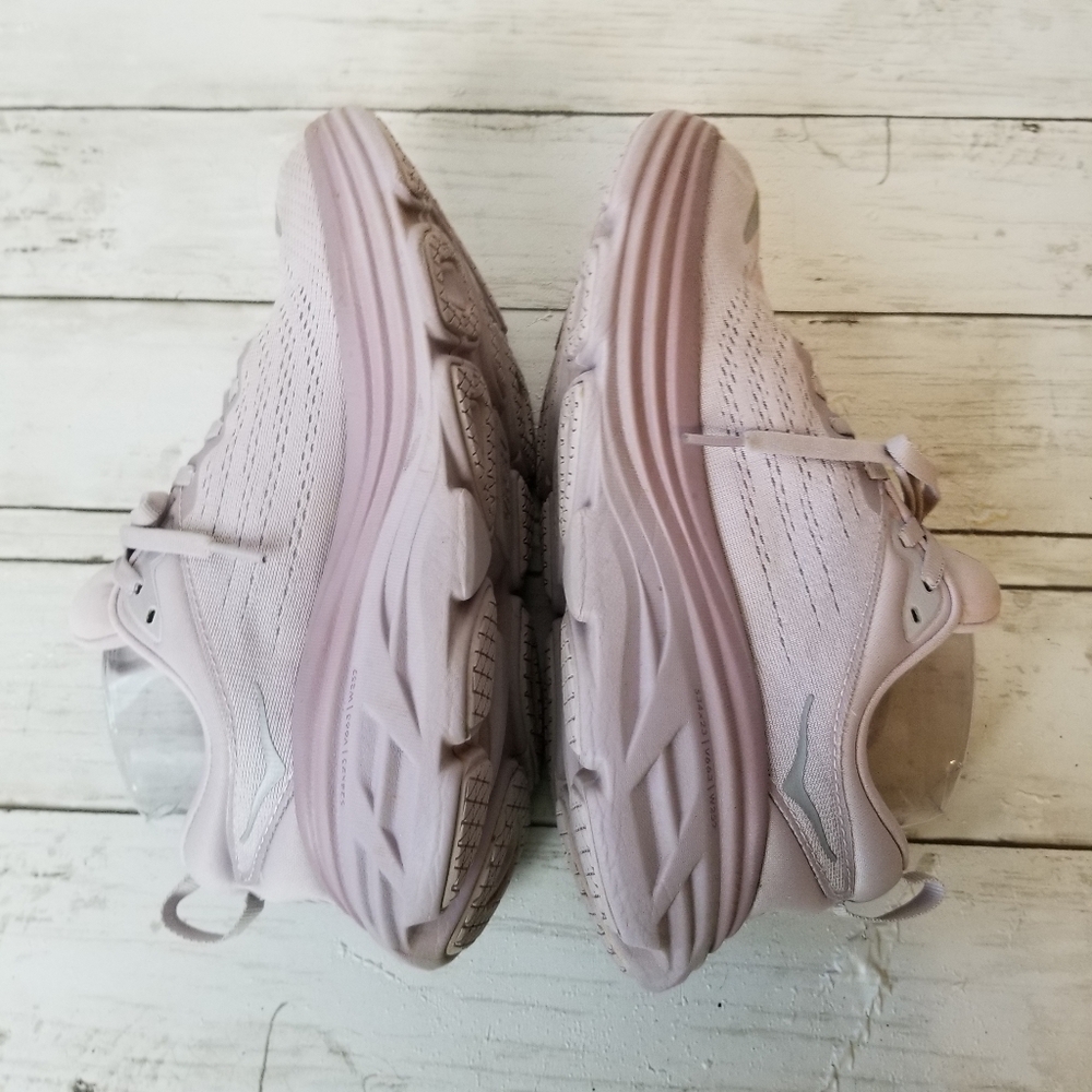 Hoka Bondi 8 Lavender Color Athletic Walking Comfort Running Shoe - Picture 8 of 16